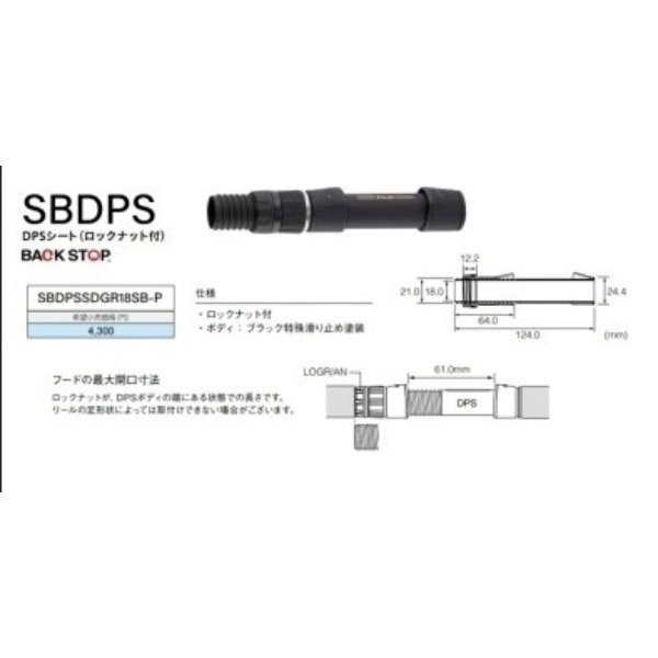 ナット付き塗装リールシート/DPS